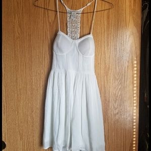 American Rag Dress with Pockets, White, Crochet